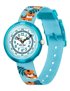 Flik Flak Hiding Tigers Watch In Blue