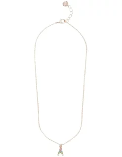 Seed Heritage Rainbow Diamante Initial Necklace