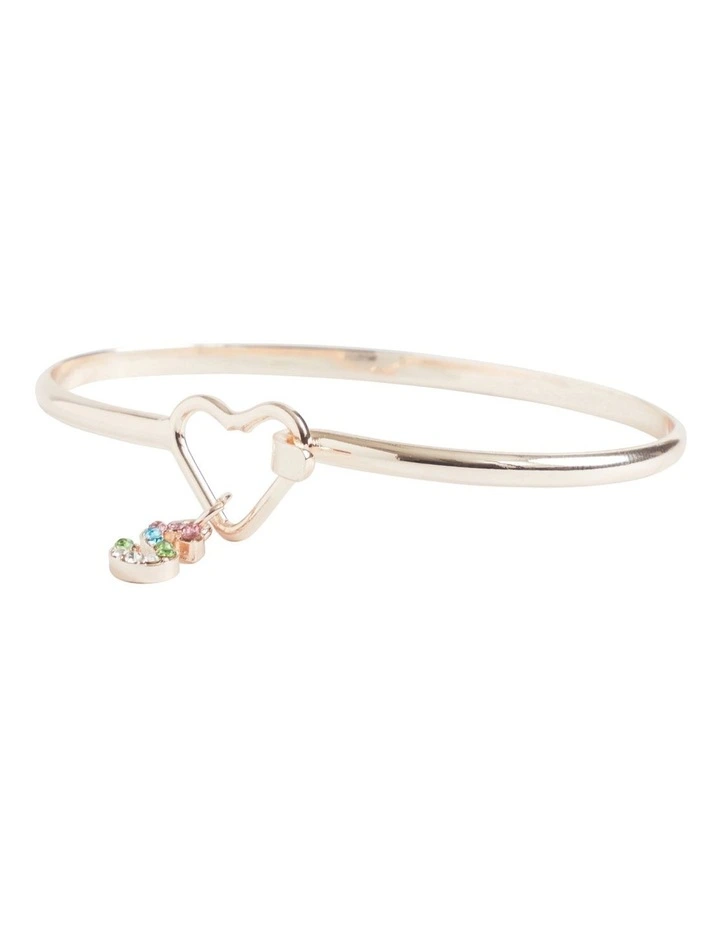 Seed Heritage Initial 'S' Rainbow Diamante Bangle 1 Seed Heritage Initial 'S' Rainbow Diamante Bangle