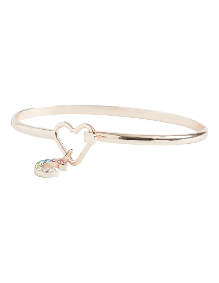 Seed Heritage Initial 'C' Rainbow Diamante Bangle 1 Seed Heritage Initial 'C' Rainbow Diamante Bangle