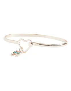 Seed Heritage Initial 'H' Rainbow Diamante Bangle