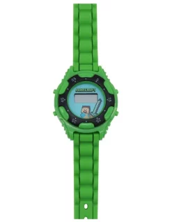 Minecraft Steve Silicone Watch In Green