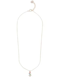 Seed Heritage Rainbow Diamante Initial Necklace