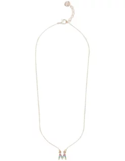 Seed Heritage Rainbow Diamante Initial Necklace