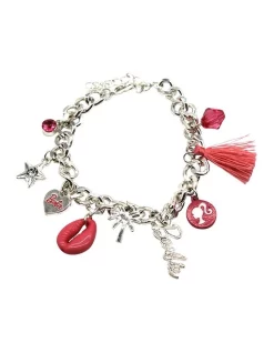 Barbie Charm Bracelet In Silver/Pink