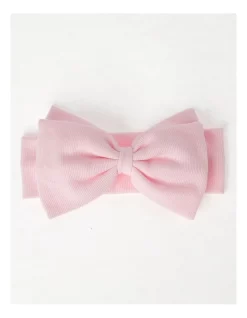 Sprout Soft Bow Headband In Pink
