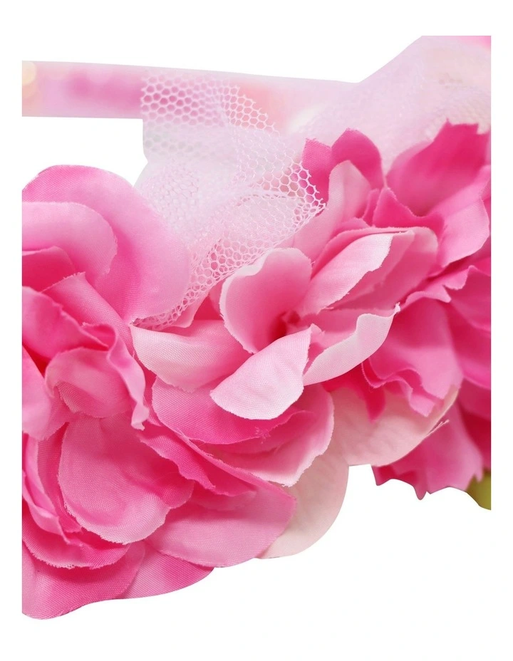Pink Poppy Bellerina Floral Headband In Pink 4 Pink Poppy Bellerina Floral Headband In Pink - Image 4