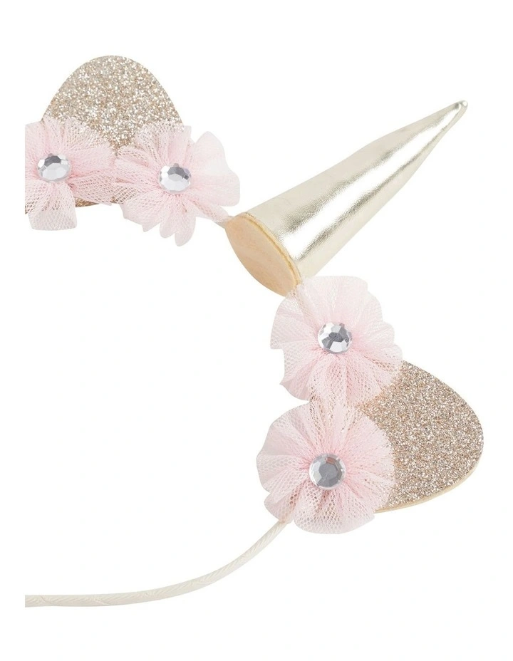 Seed Heritage Tulle Flower Unicorn Headband 2 Seed Heritage Tulle Flower Unicorn Headband - Image 2