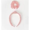 Milkshake Headband And Scrunchie Set In Pink
