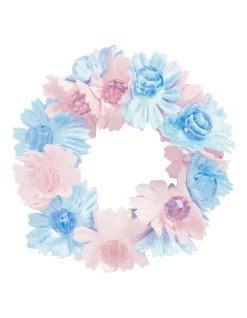 Seed Heritage Floral Scrunchie In Blue/Pink