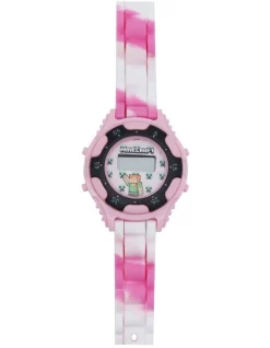 Minecraft Silicone Watch In Pink