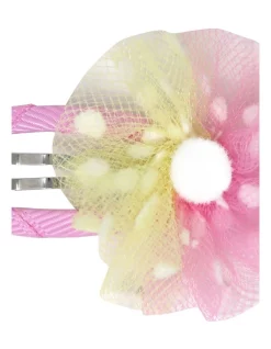 Pink Poppy Mesh Hair Clip In Pink -Fitbit Shop unnamed file 352