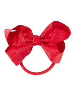 Pixies Bows Elastic With Bow School Red