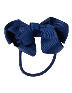 Pixies Bows Elastic With Bow School Navy