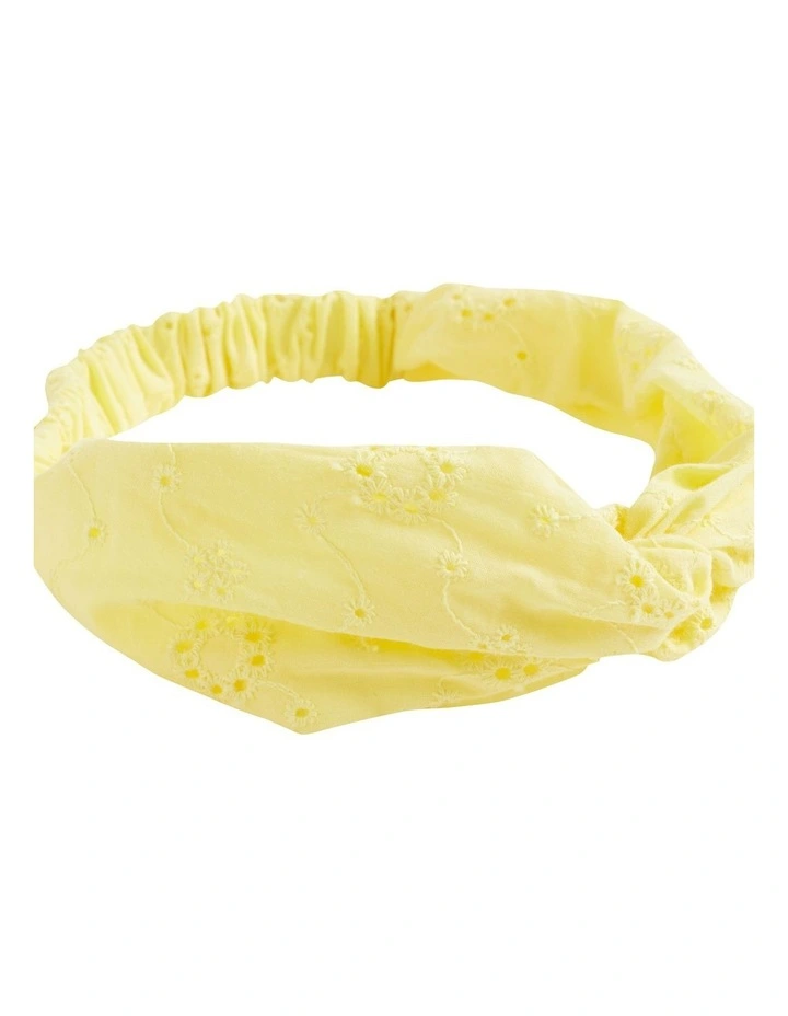 Seed Heritage Broderie Twist Headband In Sunshine 2 Seed Heritage Broderie Twist Headband In Sunshine - Image 2
