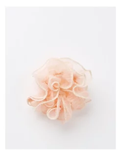Origami Chiffon Scrunchie In Dusty Pink