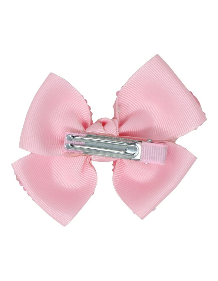 Pink Poppy Rhinestone Hairclip In Pink 2 Pink Poppy Rhinestone Hairclip In Pink - Image 2