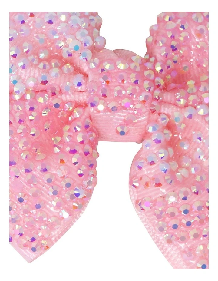 Pink Poppy Rhinestone Hairclip In Pink 3 Pink Poppy Rhinestone Hairclip In Pink - Image 3