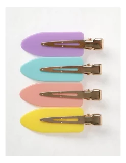 Tilii Rainbow Resin Clip Set In Assorted