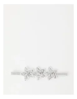 Milkshake Star Elastic Headband In Silver
