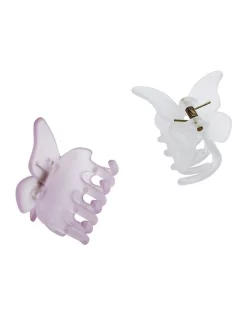 Wishes Butterfly Claw Clips 2 Pack In Multi