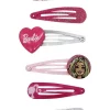 Barbie Snap Clips 6 Pack In Pink