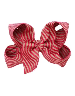 Pixies Bows Medium Red Candy Stripe Bow