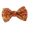 Pink Poppy Brilliant And Bright Rhinestone Bow Hairclip In Red/Gold