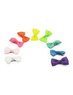 Wishes Multicoloured Neon Mini Hair Bow 9 Pack