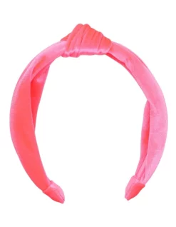 Wishes Pink Velvet Knot Headband