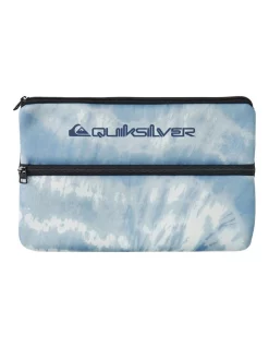 Quiksilver Blocked Jumbo Pencil Case In Blue