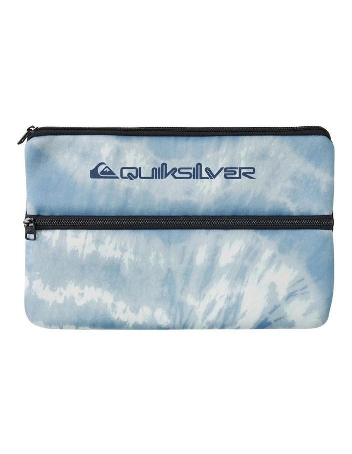 Quiksilver Blocked Jumbo Pencil Case In Blue 1 Quiksilver Blocked Jumbo Pencil Case In Blue