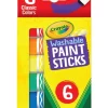 Crayola Classic Colors Washable Paint Sticks 6 Pack