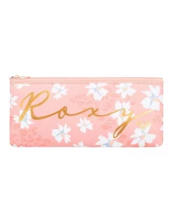 Roxy Happy Wednesday Pencil Case In Pink Multi