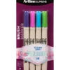 Artline 4pc Supreme Brush Markers Art/Crafts School Pen Assorted Pastel Colours