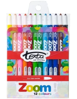 12pc Texta The Original Zoom Crayons