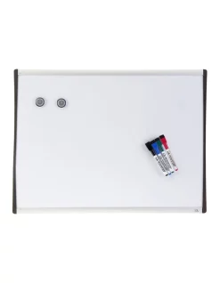 Quartet 61X46Cm Wall Mountable Magnetic Whiteboard/Aluminium Frame/4X Markers/2X Magnets