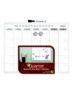 Quartet Basic Magnetic Whiteboard Calendar W/ Pen 28x36cm