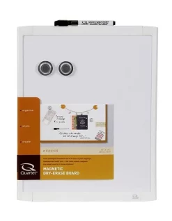 Quartet 28X36Cm White Wall Mountable Magnetic Whiteboard/Picture Frame W/Marker/Magnet
