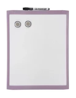 Quartet 28X36Cm Purple Wall Mountable Magnetic Whiteboard/Picture Frame W/Marker/Magnet