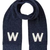 Seed Heritage Initial W Scarf In Blue