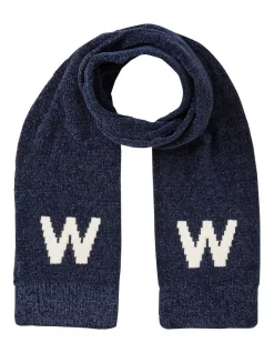 Seed Heritage Initial W Scarf In Blue