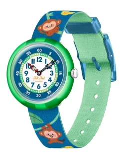 Flik Flak Monkey Party Watch In Green